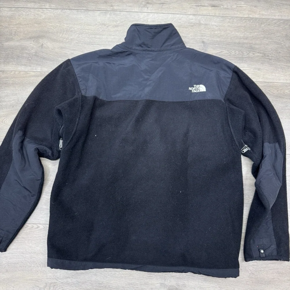 The North Face Denali Jacket Black Men's Sz M FAIR STAINS Outdoor Gorp